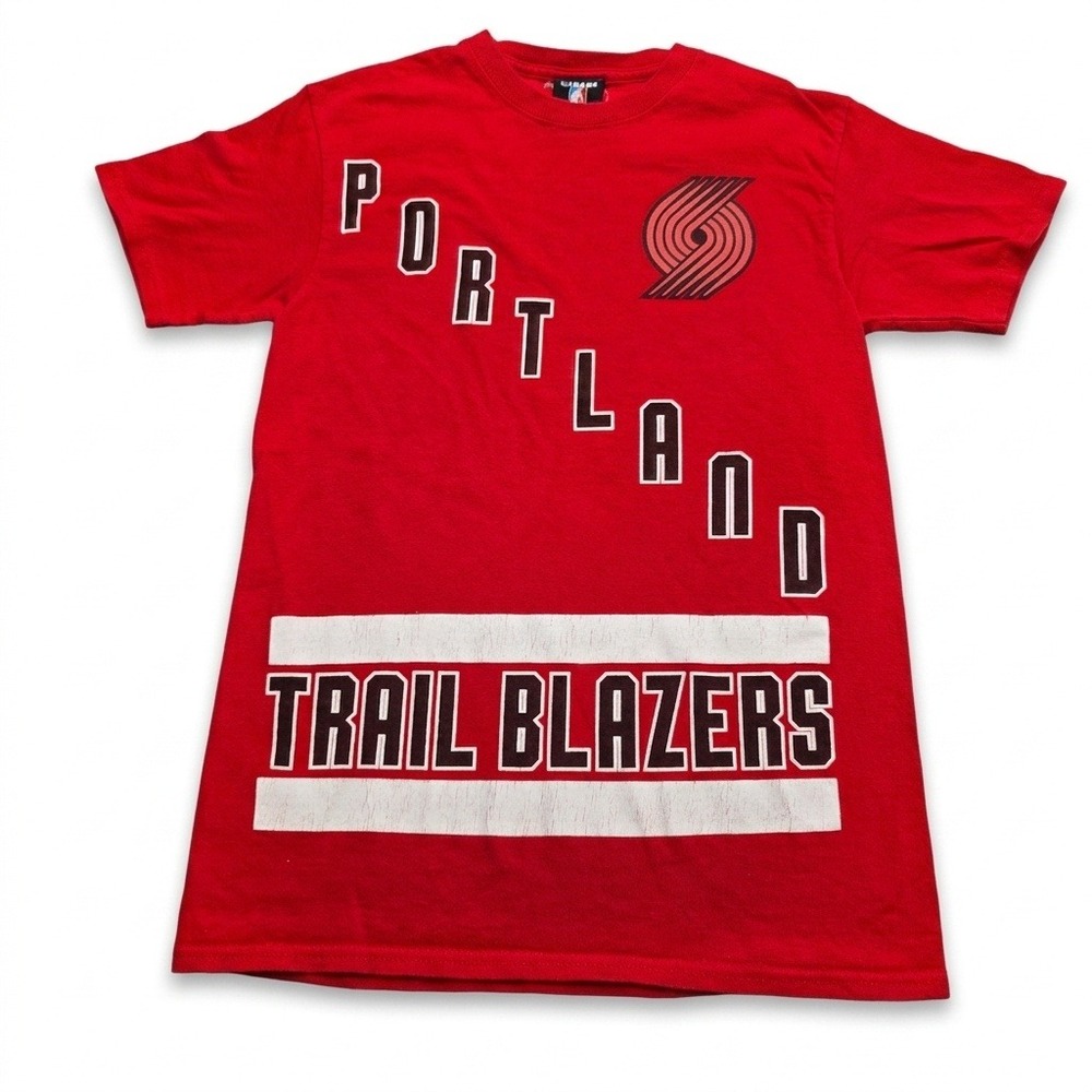 UNK‎ NBA Portland Trail Blazers Red Graphic T-Shirt Mens Small Basketball Tee